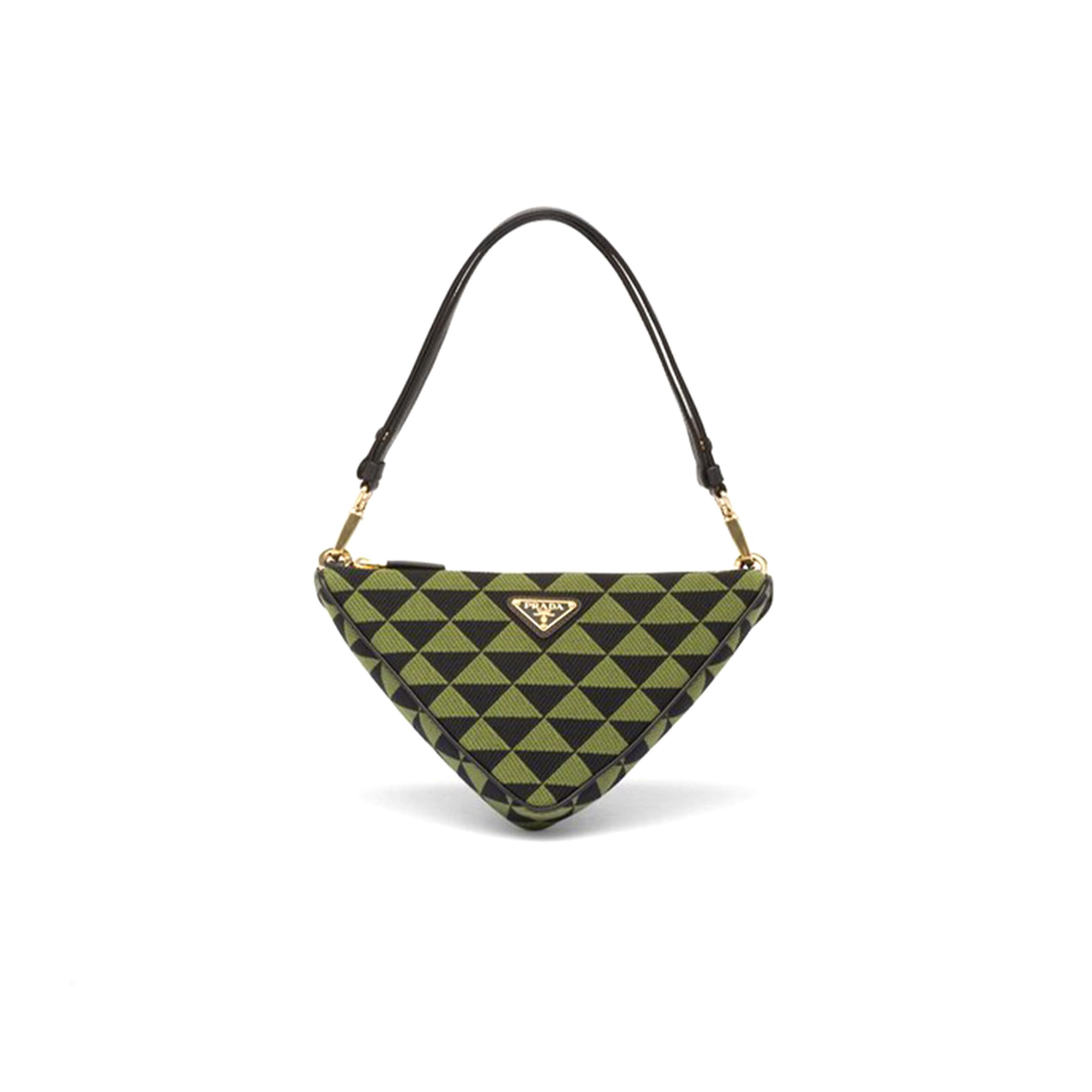 PRADA TRIANGOLO JACQUARD SYMBOLE TRIANGLE BAG 1BC543 (27*14*6.5cm)
